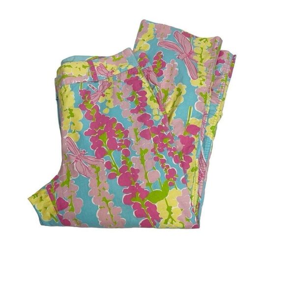 Lilly Pulitzer vintage snappy dragonfly crop pants size 10 - Picture 7 of 12